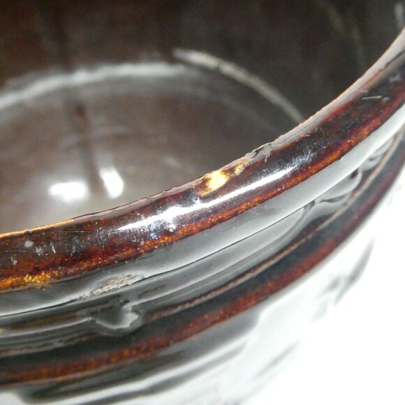 Peacock at the Fountain Brush McCoy Jardiniere Planter Pot Brown Vintage - Picture 7 of 14